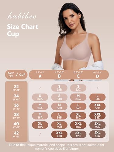 habibee Jelly Bra for Women No Underwire Comfort Seamless Bras Push Up Wireless Bras Full Coverage Bralettes