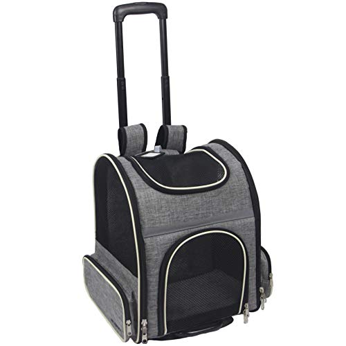 Mr. Peanut's Malibu Series Airline Approved Backpack Stroller Pet Carrier with Detachable Wheel Assembly - Thumbnail 6