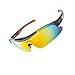 RIVBOS Polarized Sports Sunglasses Mens Womens Glasses with 5 Interchangeable Lens for Cycling Running Baseball RB0839 (839-Black&Red PC)