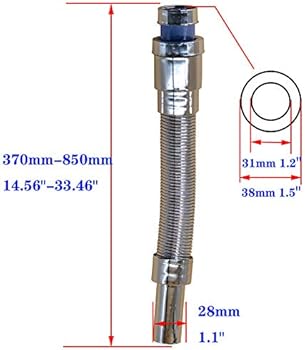 Hcdmre Extension Sink Drains Pipe Bathroom Sink Drains Kitchen Sink Installation Parts Lavatory Sink Tailpiece Tail Pipe Extension For Vessel Sink Drain Flexible For Basin Bath Or Kitchen Sink Buy Online At
