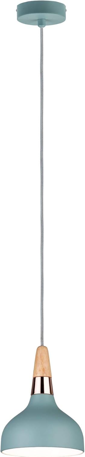 Paulmann 79652 Neordic Juna Pendant luminaire 160mm max. 1x20W Pendant lamp for E14 Lamps Ceiling lamp Soft Green/Copper/Wood 230V Without lamp - Image 4