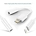 Headphone Adapter for iPhone Xs/XS Max/XR/X 10 iPhone 8/8 Plus, Lightning to 3.5mm Female Audio Earphone Connector Headphones Splitter for iPhone 7/7 Plus Compatible for iOS 12 (White)
