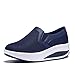 L LOUBIT Women Wedge Shoes Breathable Mesh Platform Sneakers Slip On Comfort Tennis Walking Shoes 1608 Blue 41