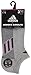 adidas Women's Superlite Stripe 3-Pack NO Show, Heather Light Grey/Onix Grey/Bliss Orchid, Medium