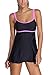 Dokotoo Womens Solid Double Strap One Piece Swimsuit Cover Ups Swimdress (FBA)