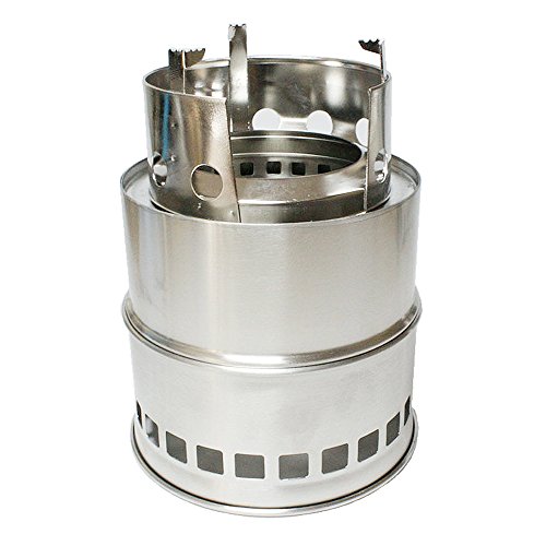 Tougs Compact Wood Burning Stove, Backpacking Stove for Camping Hiking Outdoor (Style 2)