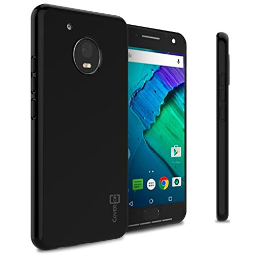 Moto G5 Plus Case, Moto X 2017 Case, CoverON [FlexGuard Series] Slim Soft Flexible TPU Rubber Phone Cover Case for Motorola Moto X (2017 Version) / G5 Plus - Black