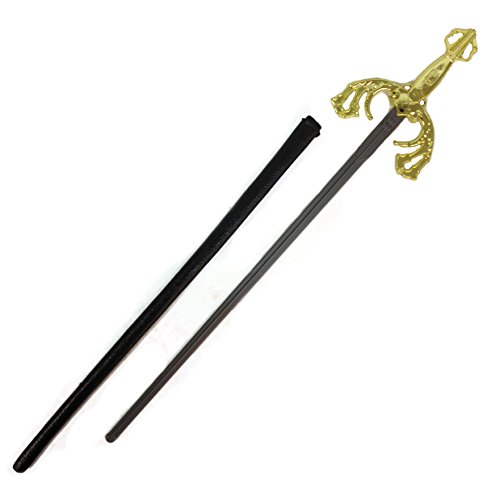 Veil Entertainment Muskateer Hand Guard Sword With Sheath, Grey Black Gold, 27"
