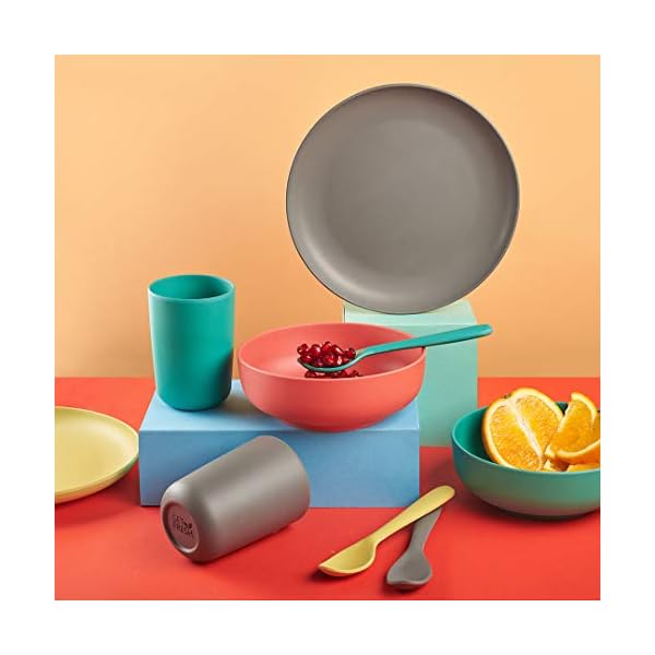 GET-FRESH-Bamboo-Kids-Plates-Set--4-Pack-Reusable-Bamboo-Dinner-Plates-for-Kids-and-Toddlers--BPA-Free-Bamboo-Fiber-Childrens-Dinnerware-Set--Kids-Bamboo-Tableware-Plates-for-Everyday-Use GET FRESH Bamboo Kids Plates Set – 4-Pack Reusable Bamboo Dinner Plates for Kids and Toddlers – BPA-Free Bamboo Fiber Childrens Dinnerware Set – Kids Bamboo Tableware Plates for Everyday Use