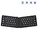 Folding Bluetooth Keyboard, Jelly Comb Ultra Slim Ergonomic Foldable Rechargeable Pocket Sized Mini BT Wireless Keyboard for iOS Android Windows Laptop Tablet Smartphone -Black