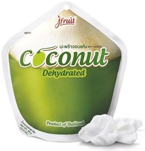 Dehydrated Coconut Thai Fruit Snacks Natural Selected Freeze Dried Food Bulk Premium Grade 65g. (Pack of 2)