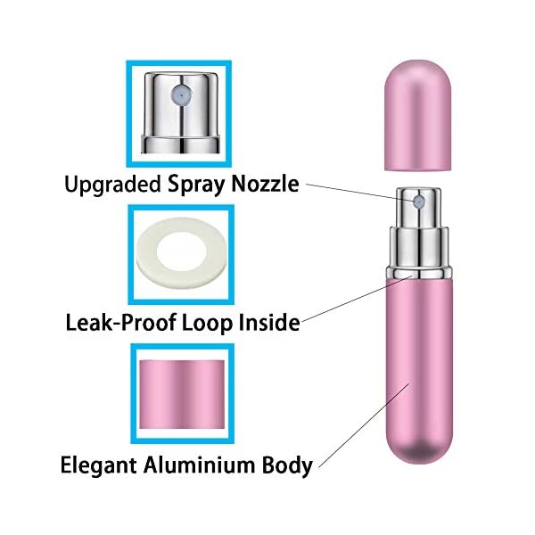 Mini-Perfume-Atomisers-Bottles-Refillable-Fine-Mist-Spray-Bottles-Portable-Travel-Atomizer-Bottle-Set-with-Funnel-and-Perfume-Diffuser-Pump-5-ml Mini Perfume Atomisers Bottles - Refillable Fine Mist Spray Bottles - Portable Travel Atomizer Bottle Set with Funnel…