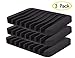 Ruihe Soap Dish Waterfall Soap Holder Drainer Tray for Shower/Bathroom/Kitchen/CounterTop, Keep Bars Dry Cleaning Easy Flexible Silicone 3 Pack (Black)