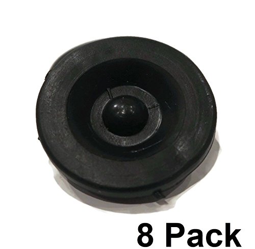 The ROP Shop (8) New BLACK RUBBER GREASE PLUG Hub Dust Caps for AL-KO Trailer Camper RV Axle by