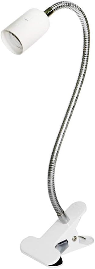 Akynite E27 Clip On Light Holder with Plug & Switch 1.25m Cable White
