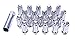 Gorilla Automotive 26143HT Small Diameter Duplex Acorn Chrome 5 Lug Kit (14mm x 1.50 Thread Size) - Pack of 20