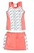 Tennis Dress Set - Sleeveless Racerback Top and Tennis Skirt with Undershorts, Coral, L(10)