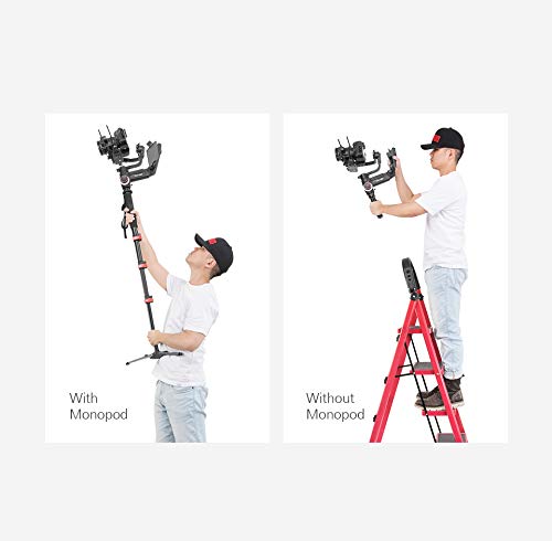 Zhiyun Accessories TransMount Telescopic Monopod with Locking Buckle 1.2M Long for Handheld Gimbal Stabilizer WEEBILL LAB,Crane 3,Crane 2,Crane Plus,Crane V2