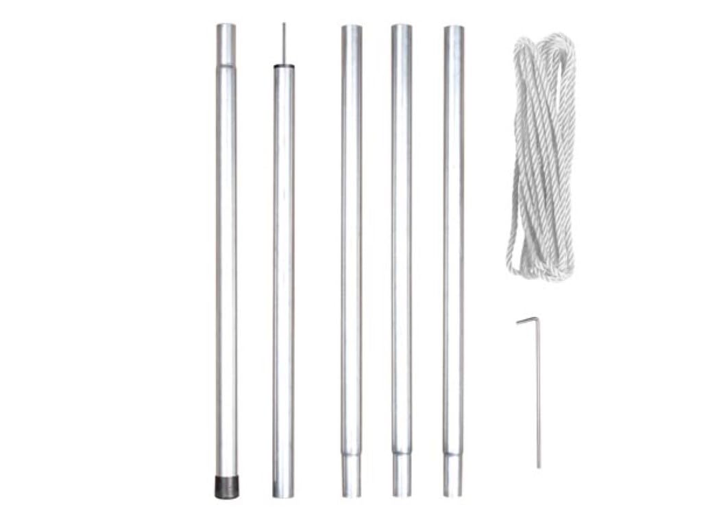 Perel GSSK1 2.5 m Shade Sail Pole Kit with Guy Rope