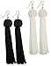 Jstyle 2 Pairs Dangle Earrings for Women Girls Drop Earrings Tassel Ball BW
