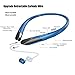Upgrade V4.1 Bluetooth Headphones Wireless Neckband Headset Retractable Earbuds Sports Sweatproof HD Stereo Noise Cancelling Earphone w/Mic for Iphone and Android Cellphones (Blue)