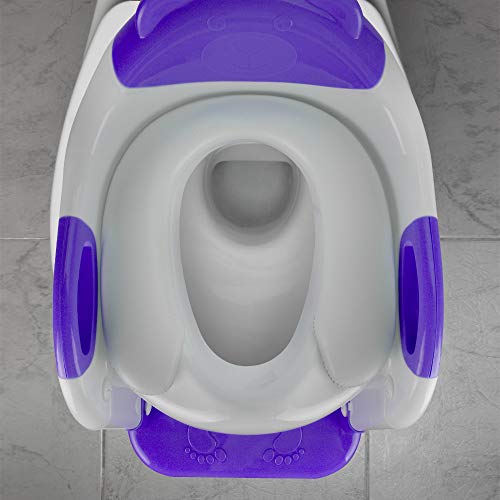 PITAYA Potty Training Seat with Step Stool Ladder,Comfortable Safe Potty Seat with Anti-Slip Pads Ladder ,Potty Training Toilet for Kids Boys Girls Toddlers,with Potty Training Champion Card(Purple) - Thumbnail 6