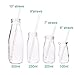 Dakoufish 7 Inch Clear Reusable Plastic Drinking Straws for 10 oz & 12 oz Short Mini Jar/Tumbler,Set of 12 Straws with Cleaning Brush (7inch, Clear)