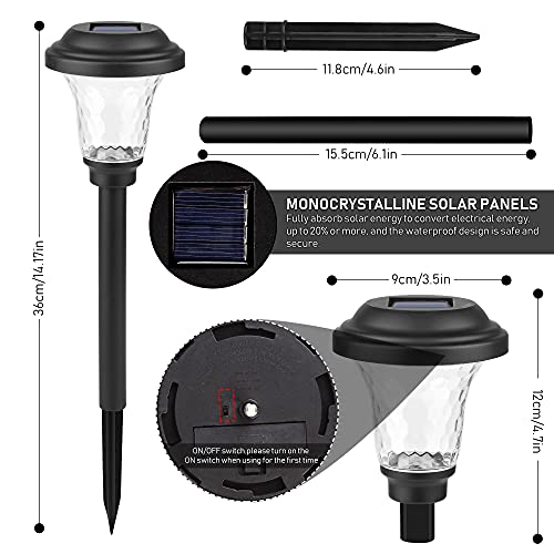 6er Solarlampen für Außen, Solar Gartenleuchte mit IP65 Wasserdicht, Solarlampen für Außen Garten Solarleuchte Wegeleuchte Dekoration Licht für Außen Garten Fahrstraßen Sicherheits Lichter Patio