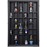 Gallery Solutions 18x26 Display Hinged Front, Black Shot Glass Case OD 17.8875X21.3125