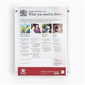 Displaysense A4 Wall Mounted Shatterproof Acrylic Poster/Sign/Notice Display - Landscape