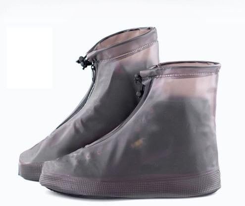 Shoe Covers Waterproof Rain Shoes Cover Anti-Slip Overshoes Boots Protectors shoe Size XL Coffee