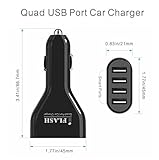 iFlash 48W / 9.6A 4-Port USB Car Charger for Apple iPad 1/2/3/4/Air/Air 2/ iPad Mini 1/2/3/4/ iPhone 6S Plus / 6 Plus / 6S / 6 / 5S/5/4S/4- Samsung Galaxy S6 Plus / S6 Edge / S6 / S5 / S4 / S3 / S2 / Active / Mini/ Samsung Galaxy Note 2/3/4/5/ Samsung Galaxy Tab 1/2/3/4/S/Pro Generations- Motorola MOTO X/G/E/X2/G2/E2/Driod- LG G4/G3/G2/Mini- HTC ONE M9 M8/M7 - (Smart Port Technology) -- (Black/ Retail Package)