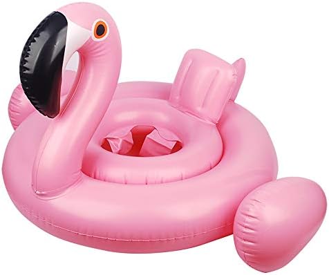 Pink Flamingo Baby Swim Ride-On Float Swimming Pool Toys Inflatable Swimming Ring 2019 Pool Swim Ring Toys with Handle Water Fun Beach Party Toys for 3 Up Years Olds Kids