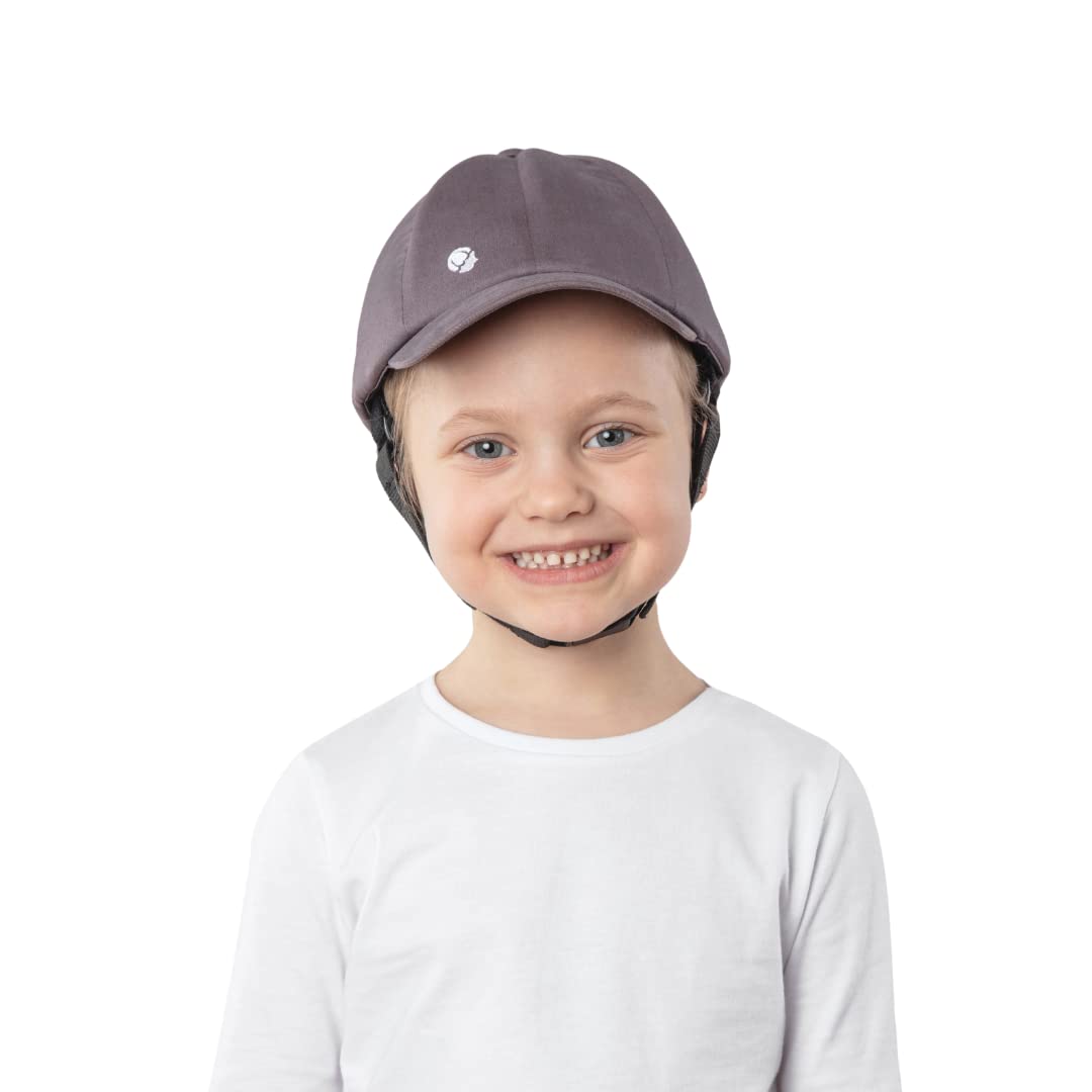 Ribcap Medical Helmet for Kids | Platin | Midi/Maxi | Baseball Cap Style with Chin Strap | Padded Protective Helmet for Children | Epilepsy Seizure Helmet | Fashionable and No Stigma