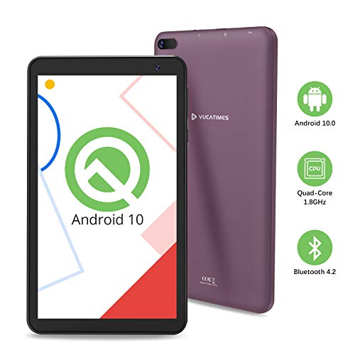 Tablet 7-Inch Android 10.0 Wi-Fi - VUCATIMES N7 Tablets 16GB ROM 1.8 GHz Quad-Core Processor IPS HD Display Bluetooth 4.2 (Purple)