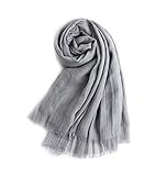 MolVee Linen Feel Travel Scarf Sunshade Shawl Outdoor Beach Towel Women All Seasons Wrap