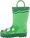 Western Chief Boys Waterproof Printed Rain Boot with Easy Pull on Handles - Fritz the Frog, 13 M US Little Kid