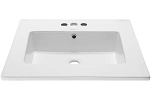 Swiss Madison SM-VT327-3 Voltaire Vanity Top Sink with 4" Centerset Faucet Holes