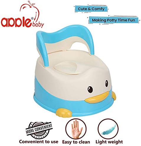 VADMANS Potty Training Box with Back Rest & Covering/Closing Lid | Dolphin Design Children's Toilet Seat/Baby Toddler Trainer Potty/Toilet Trainer (Blue)