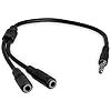 StarTech.com Headset Adapter, Microphone and Headphone Splitter - 3.5mm ...
