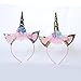 6 Pack Unicorn Headbands for Girls Kids Adults Party Supplies Favors Birthday Decorations-Unicorn Horn-(Golden&Silver)