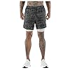 BUZHIDAO Heren 2-in-1 shorts loopshorts actieve loopshorts ademende interne compressieshorts met zak trekkoord heren…