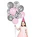 Silver Light Pink Balloons Silver Confetti Balloons 36 Pack Winter Wonderland Decorations for Elephant Baby Shower Birthday Party Bridal Shower Engagement Gender Reveal Party Supplies