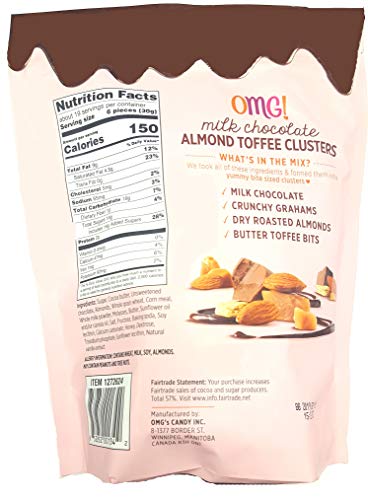 OMG MILK CHOCOLATE ALMOND TOFFEE CLUSTERS - 20oz
