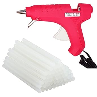 billionBAG High-Tech Electronic PTC Heating Technology Hot Melt Glue Gun Kit with 20 Sticks (Red)