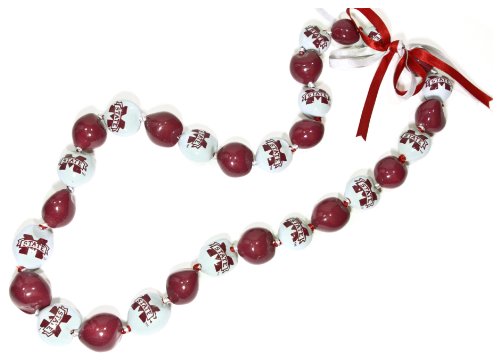 NCAA Mississippi State Bulldogs Go Nuts Kukui Nut Lei Necklace