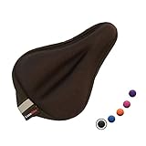LuxoBike Gel Bike Seat Cover – Extra Soft Gel Bicycle Seat – Bike Saddle Cushion with Water&Dust Resistant Cover – Great for Indoor and Outdoor Cycling, Spin Class, Exercise Bike and Stationary Cycle
