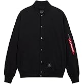 Alpha Industries MA-1 Fleece Jacket Soft Cotton Blend Utility Pocket Ribbed Cuffs and Hem Classic Military Inspired Design