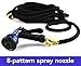 2017 Expandable Garden Hose 100 Feet with 8 Spray Pattern Nozzle Strongest on the Market with Triple Layer Latex Core & Latest Improved Extra Strength Fabric Protection Pocket Bag Included