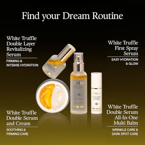 d'alba Piedmont Italian White Truffle Double Serum All-in-one Multi Balm, Stick Balm, Vegan Skin Care with Vitamin C and Vegan Collagen, 3-in-1 Anti Wrinkle, Eye Treatment, Dark Spot Remover